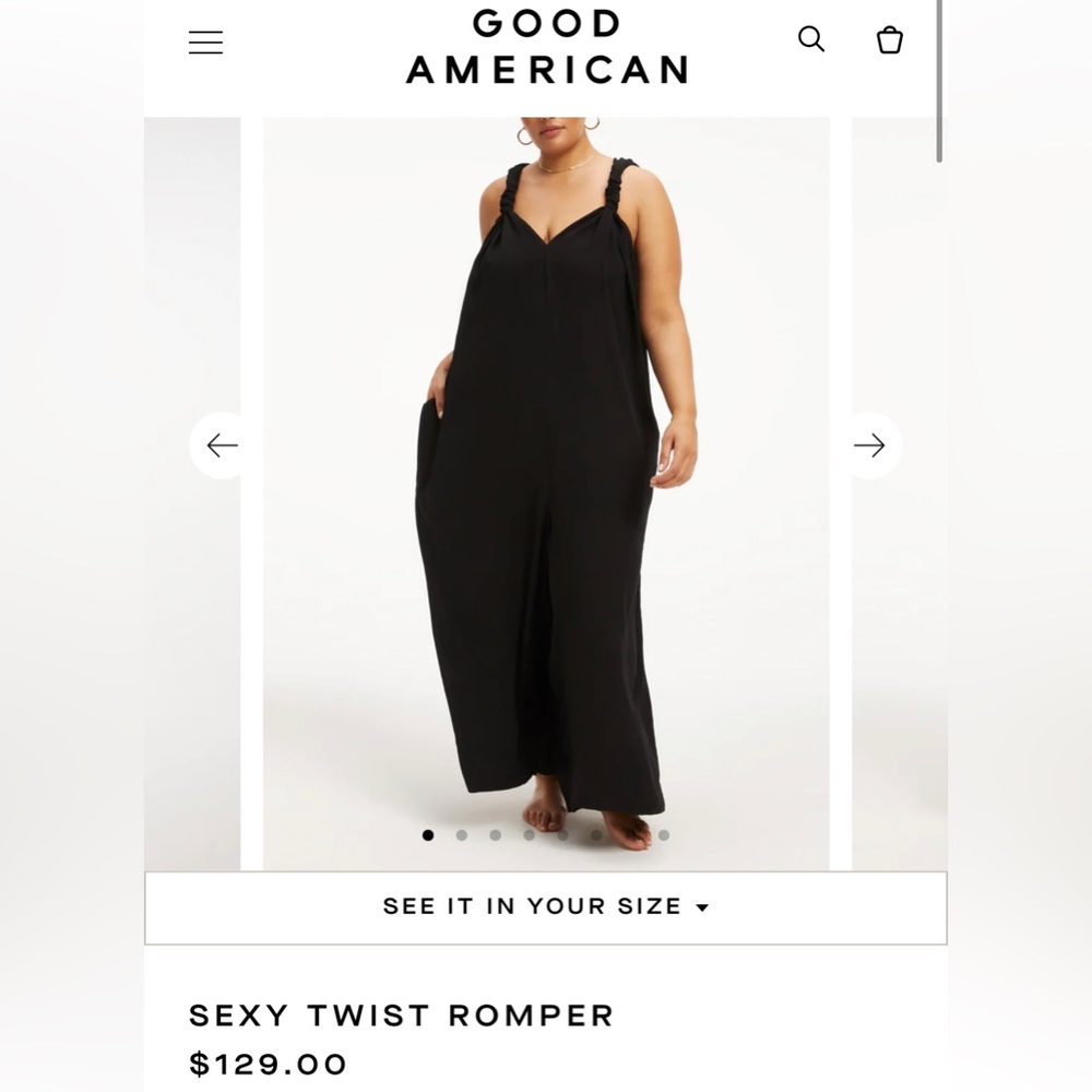 Good American, romper/cover up. Can dress up or down.